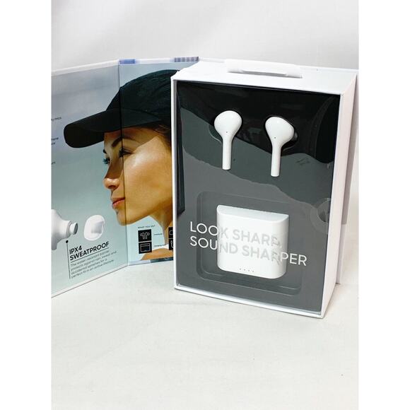 NEW Sharper Image True Wireless Earbuds with Noise Isolation & Qi Charging Case - Picture 2 of 6